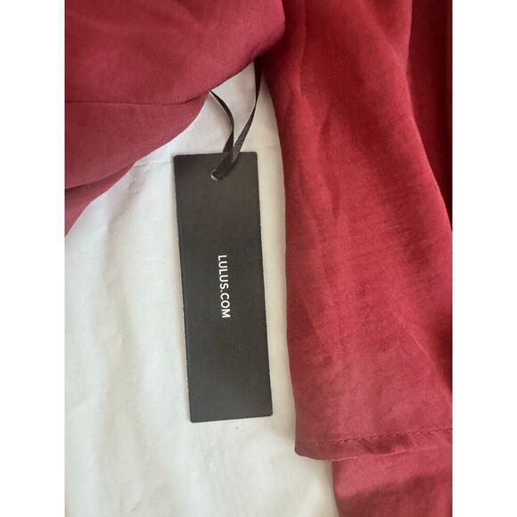 Lulus Burgundy Off Shoulder Top Size S - Picture 6 of 6